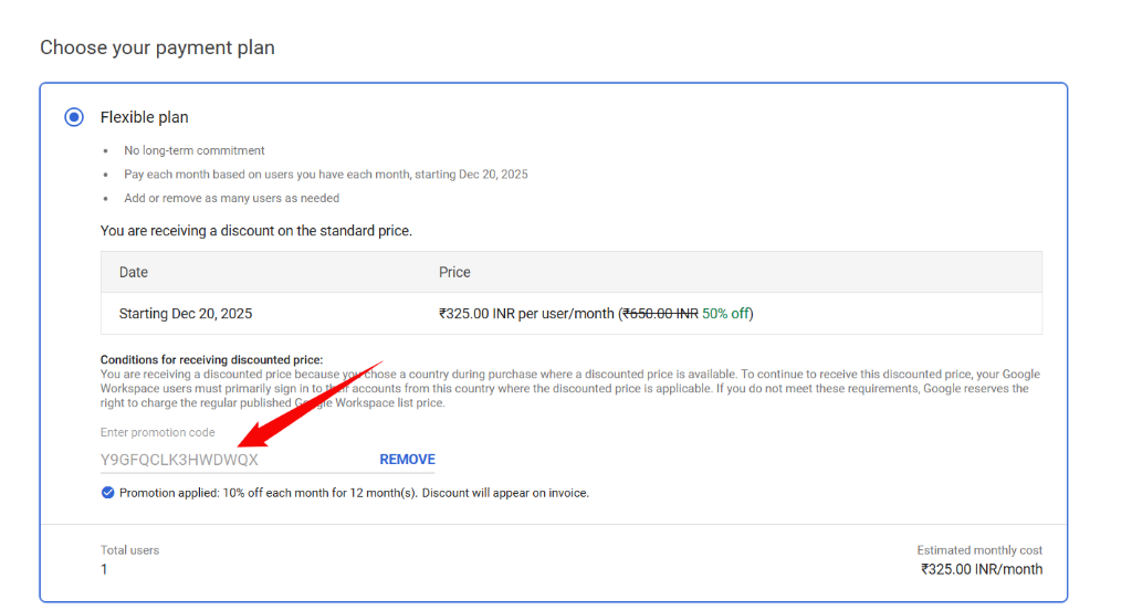 Enter Your Promotion Code